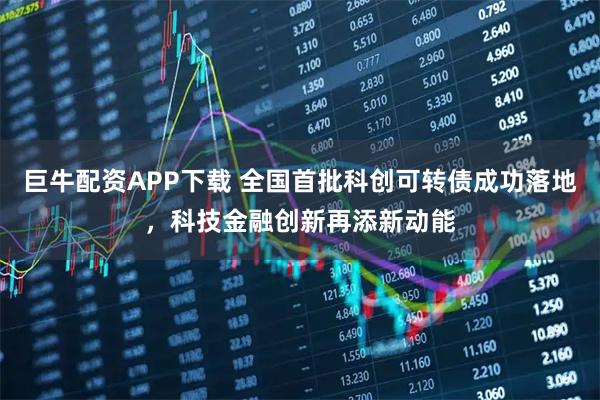 巨牛配资APP下载 全国首批科创可转债成功落地，科技金融创新再添新动能