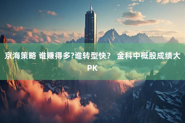 京海策略 谁赚得多?谁转型快？ 金科中概股成绩大PK