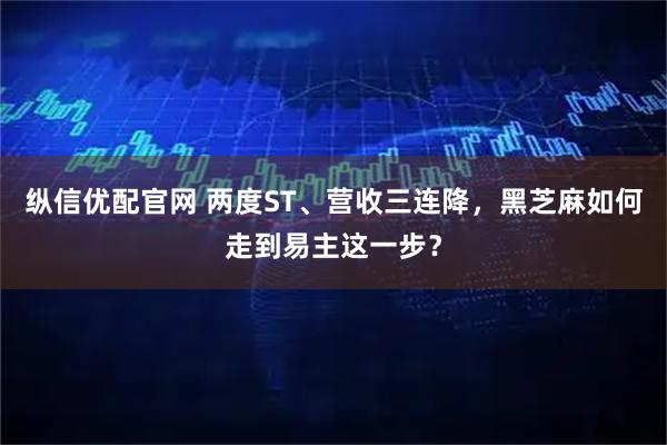 纵信优配官网 两度ST、营收三连降，黑芝麻如何走到易主这一步？